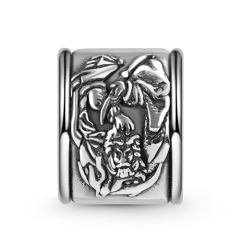 Gnoce David & Gloria Giant Men's Charm Platinum-plated Silver Blend - Image 3