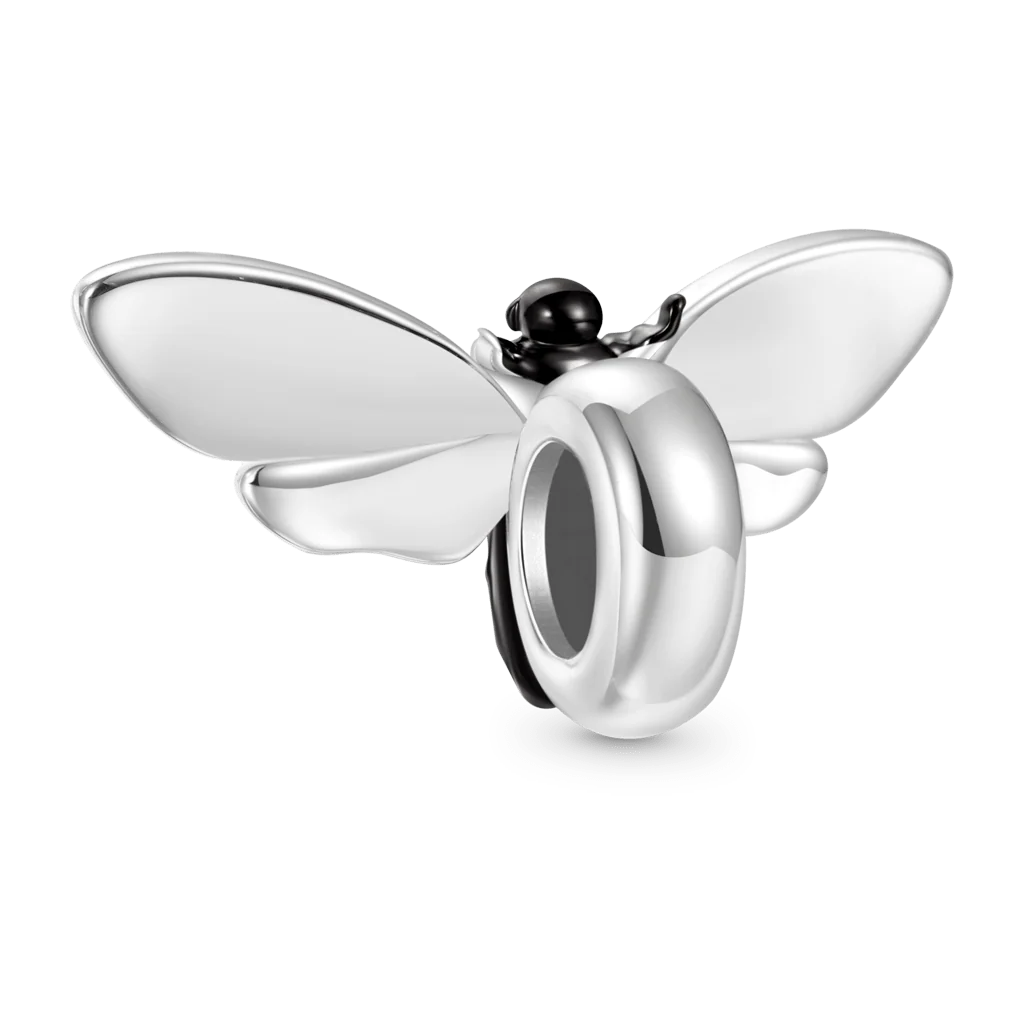 Gnoce Death Head Moth Charm Platinum-plated Silver Blend - Image 2
