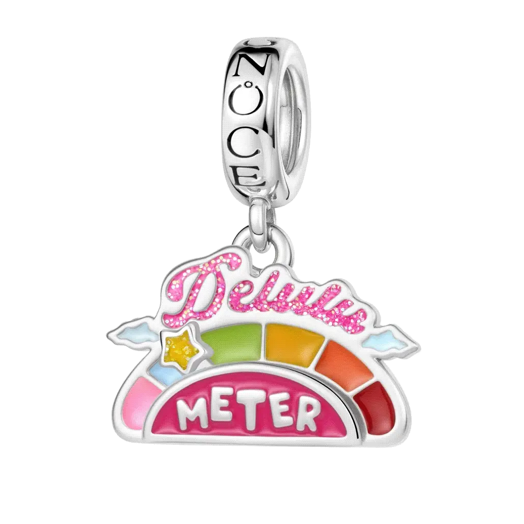 Gnoce Delulu Meter Charm Platinum-plated Silver Blend - Image 2