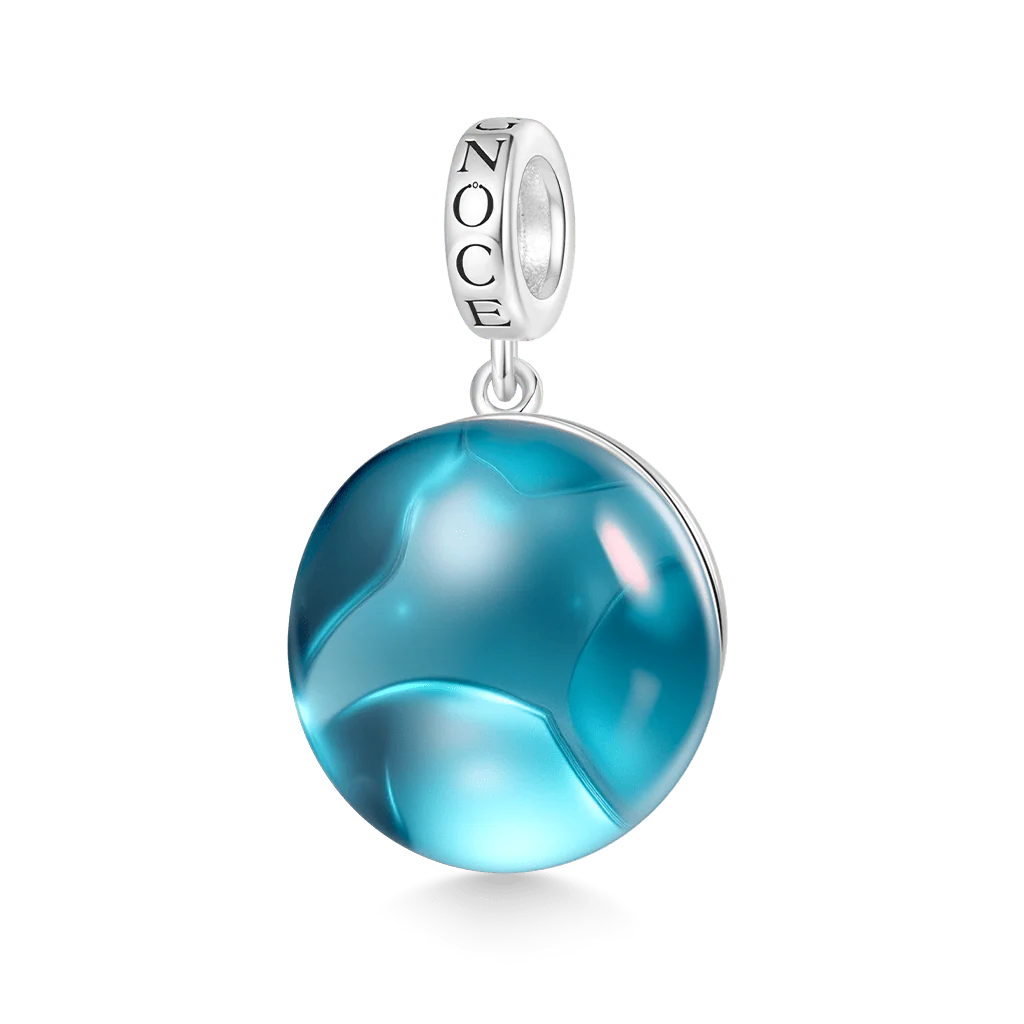 Gnoce Devil Rays Glass Projection Charm Platinum-plated Silver Blend - Image 3
