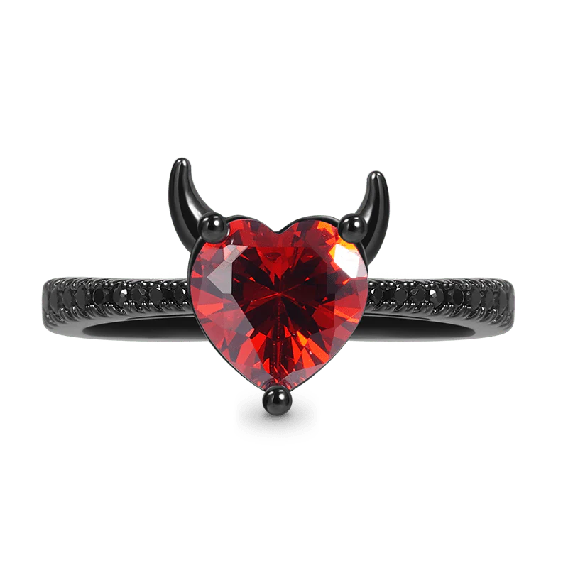 Gnoce Devil with a Kind Heart Ring Platinum-plated Silver Blend