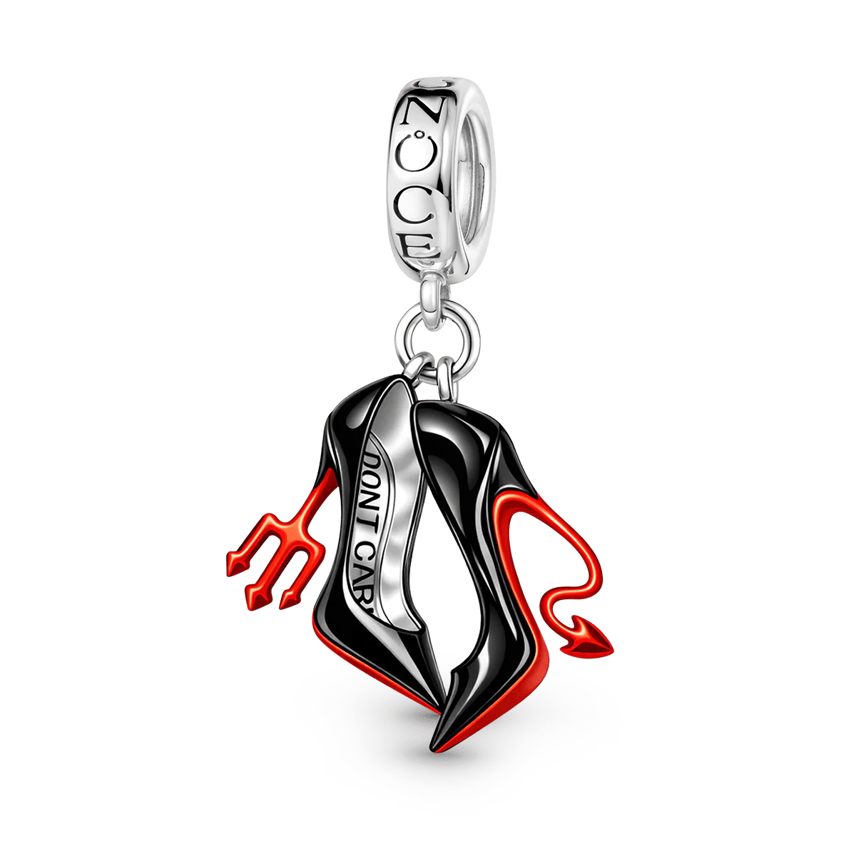 Gnoce Devil's High Heels Charm Platinum-plated Silver Blend