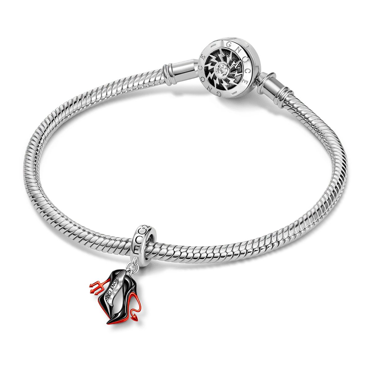 Gnoce Devil's High Heels Charm Platinum-plated Silver Blend - Image 4