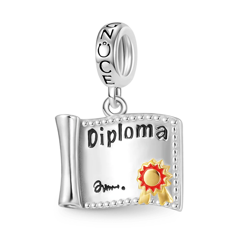 Gnoce School Diploma Pendant Dangle Charm