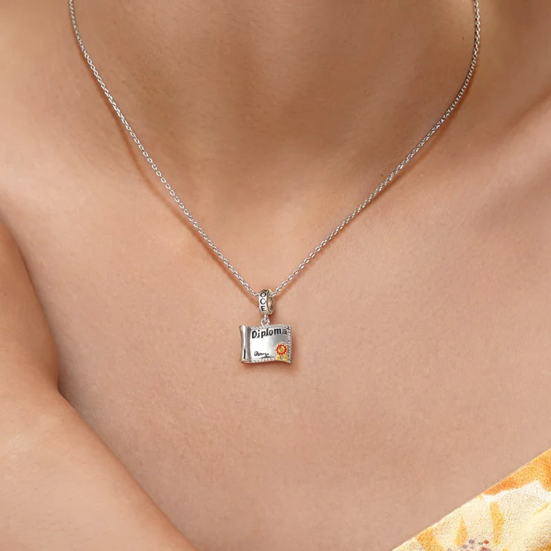 Gnoce School Diploma Pendant Dangle Charm - Image 7