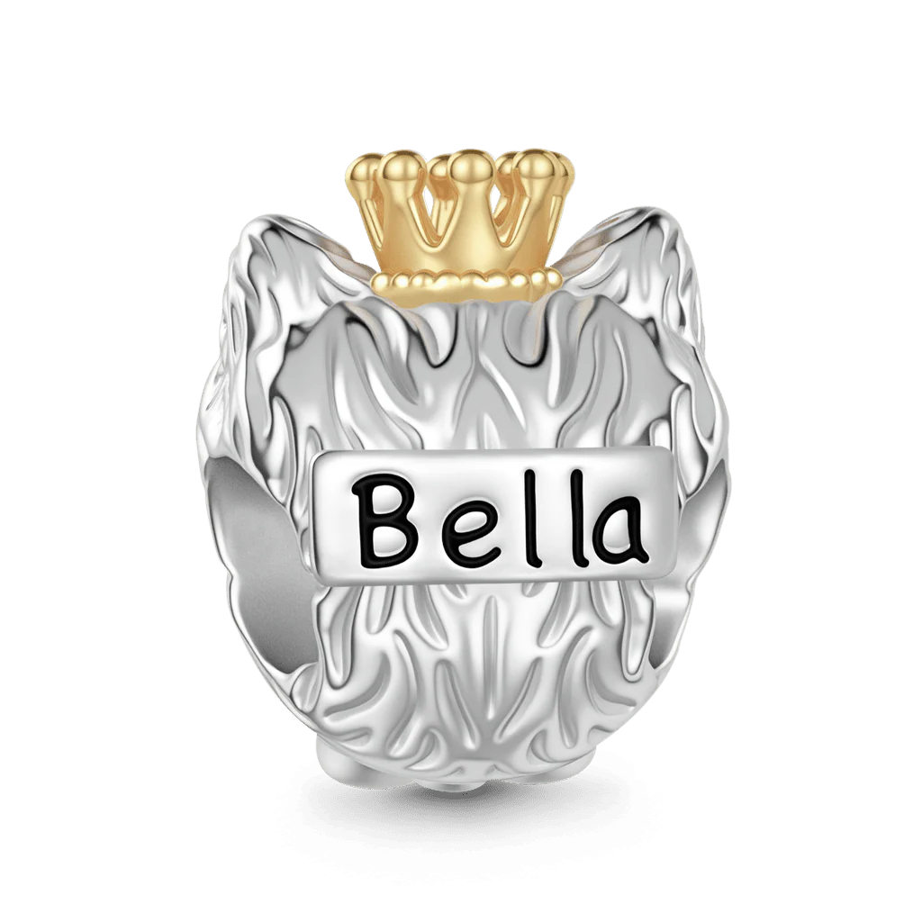 Gnoce Dog Head Engravable Charm Platinum-plated Silver Blend - Image 5