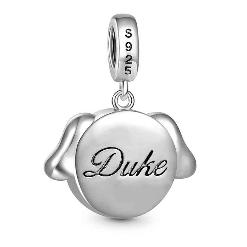 Gnoce Dog Pet Lover Engravable Charm Platinum-plated Silver Blend - Image 2