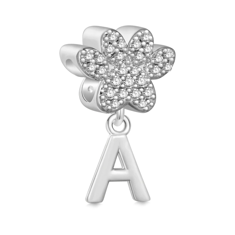 Gnoce Dog Paw Letters Personalized Charm Platinum-plated Silver Blend - Image 2