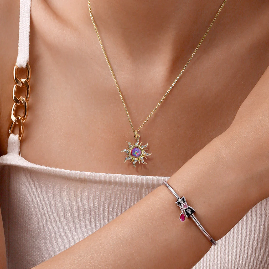 Gnoce Dopamine Golden Sun Opal Necklace - Image 4