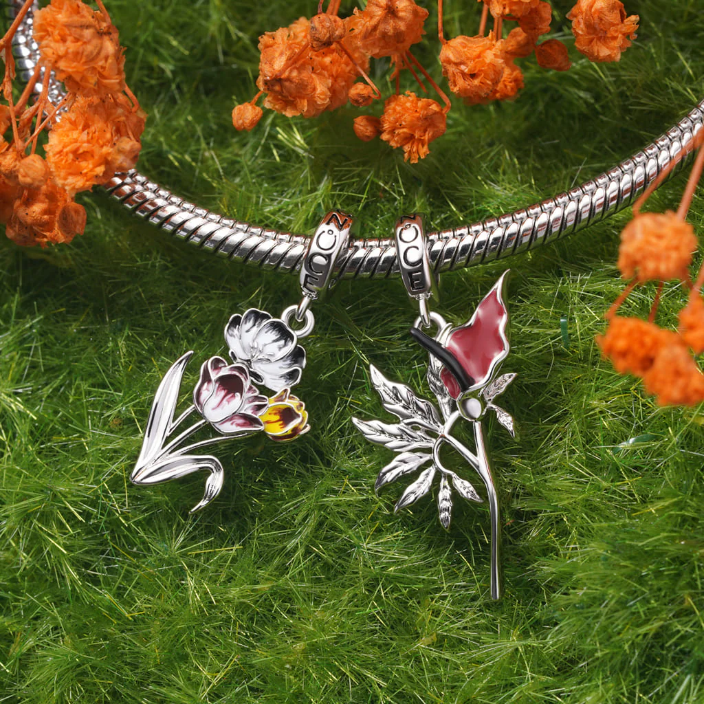 Gnoce Temple of Flora Dragon Arum Pendant Dangle Charm - Image 4