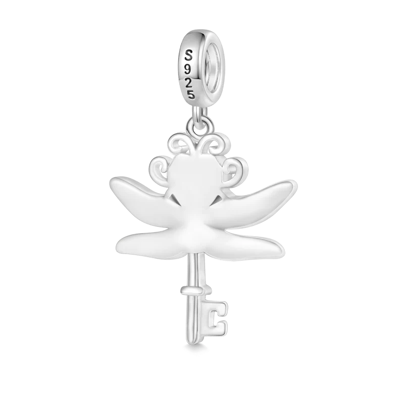 Gnoce Dragonfly Key Charm Platinum-plated Silver Blend - Image 2