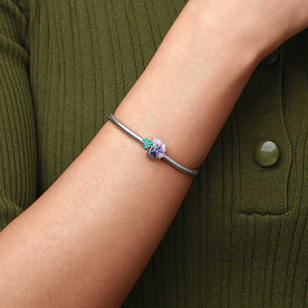 Gnoce Dragonfly Loves Flower Charm - Image 5