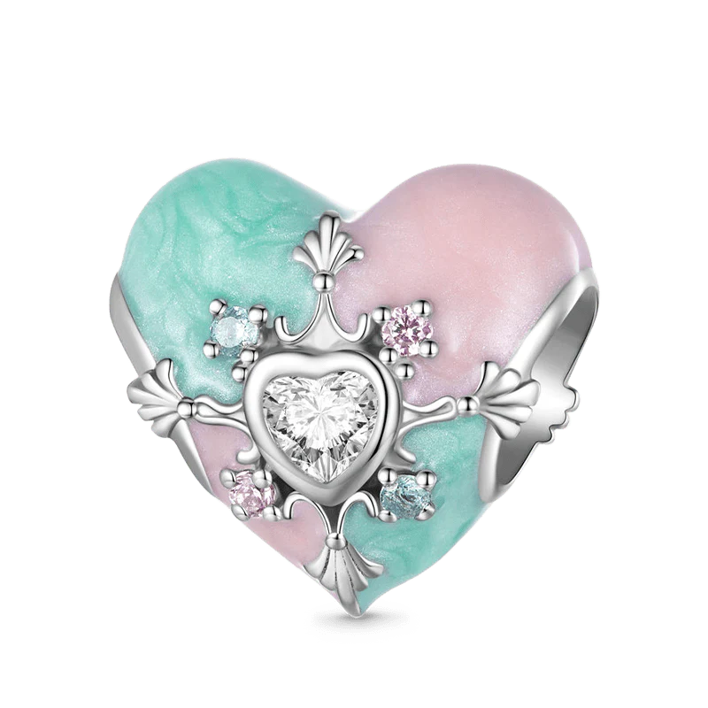 Gnoce Easter Cross Heart Charm