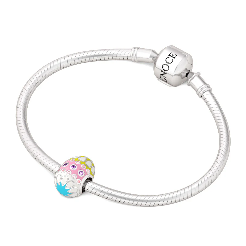 Gnoce Multicolor Easter Egg Charm Platinum-plated Silver Blend - Image 3