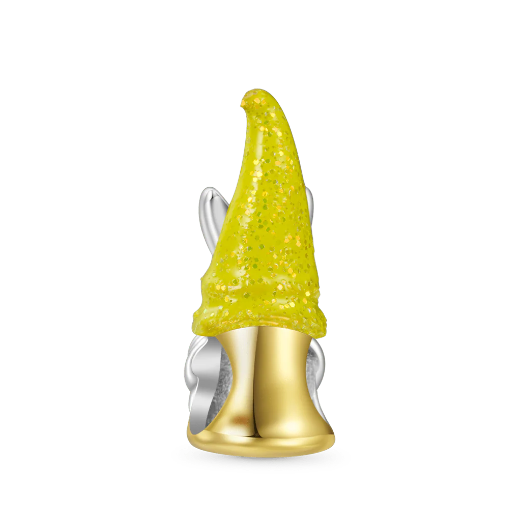 Gnoce Easter Gnome Green Bunny Charm Platinum-plated Silver Blend - Image 2