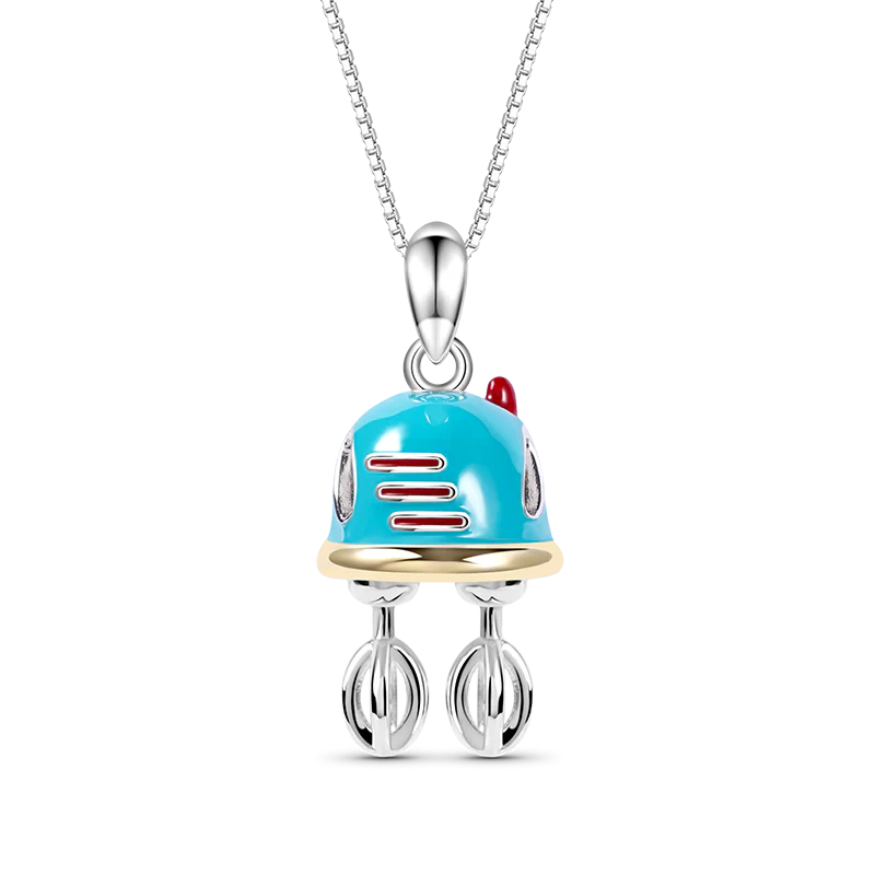 Gnoce Electric Whisk Necklace Platinum-plated Silver Blend