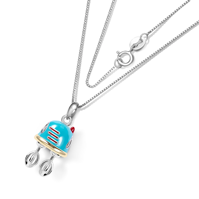 Gnoce Electric Whisk Necklace Platinum-plated Silver Blend - Image 2