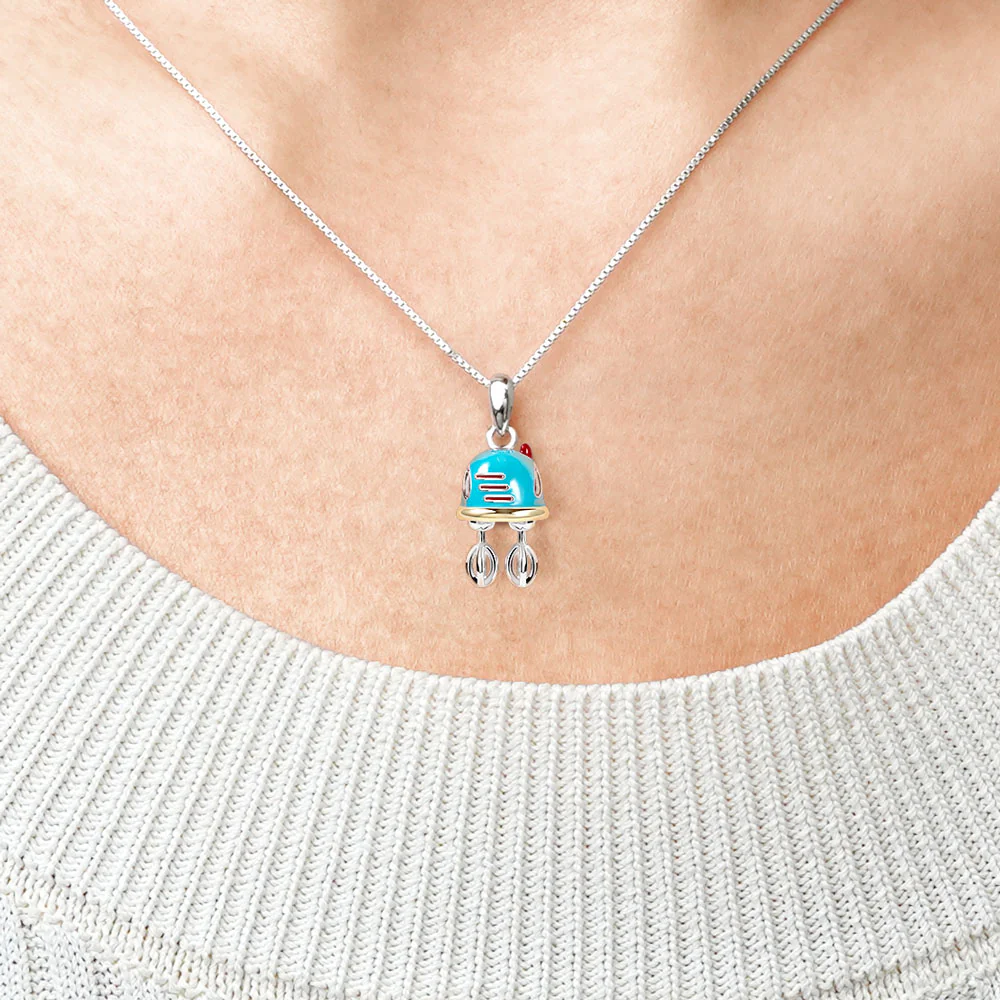 Gnoce Electric Whisk Necklace Platinum-plated Silver Blend - Image 4