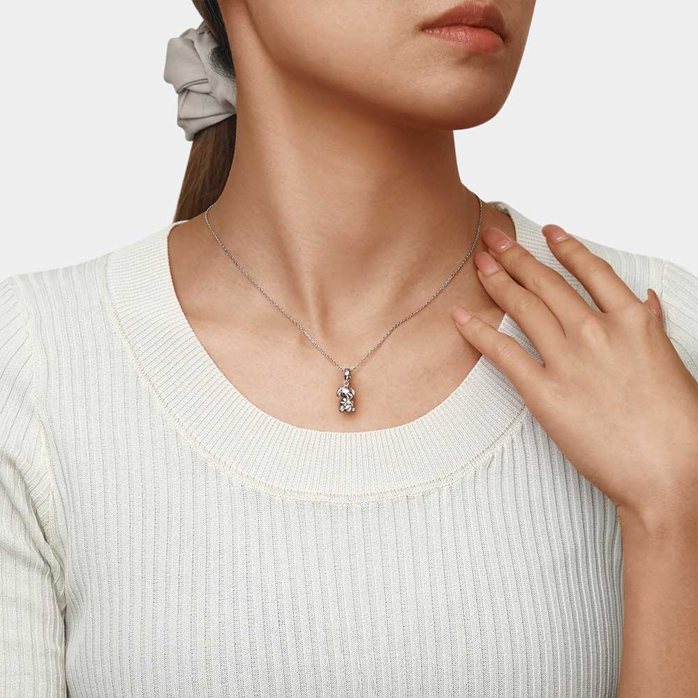 Gnoce Embrace Love Elephant & Baby Charm Platinum-plated Silver Blend - Image 6