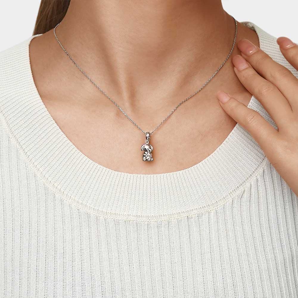 Gnoce Embrace Love Elephant & Baby Charm Platinum-plated Silver Blend - Image 7