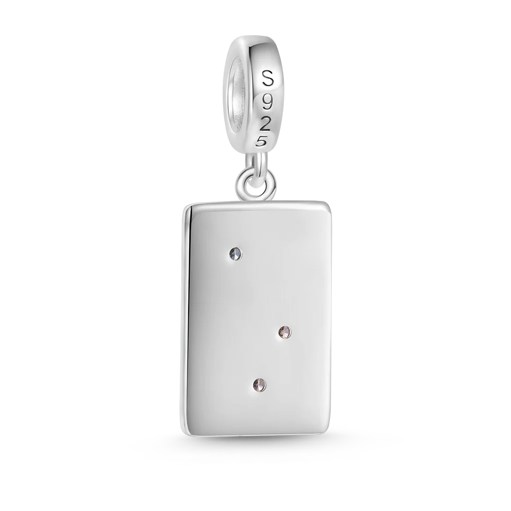 Gnoce Engravable Calendar Birthstone Charm Platinum-plated Silver Blend - Image 4