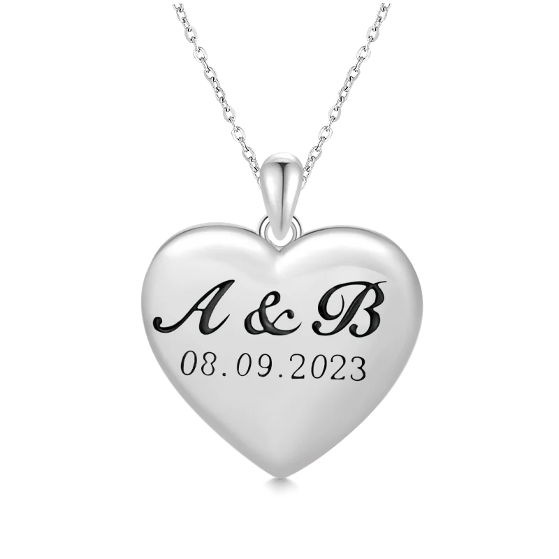 Gnoce Engravable Heart Name Necklace