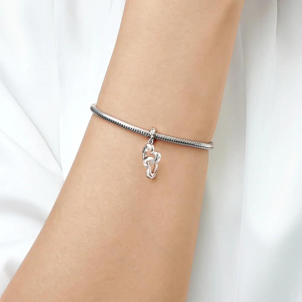 Gnoce Personalized Name Heart Charm Platinum-plated Silver Blend - Image 9