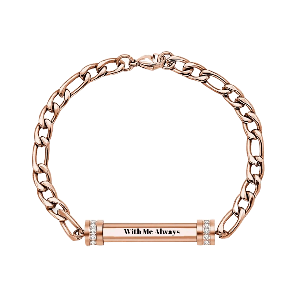 Gnoce Custom Engraved Figaro Chain Bracelet - Image 5