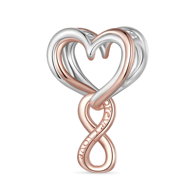 Gnoce Rose Gold Eternal Heart Charm