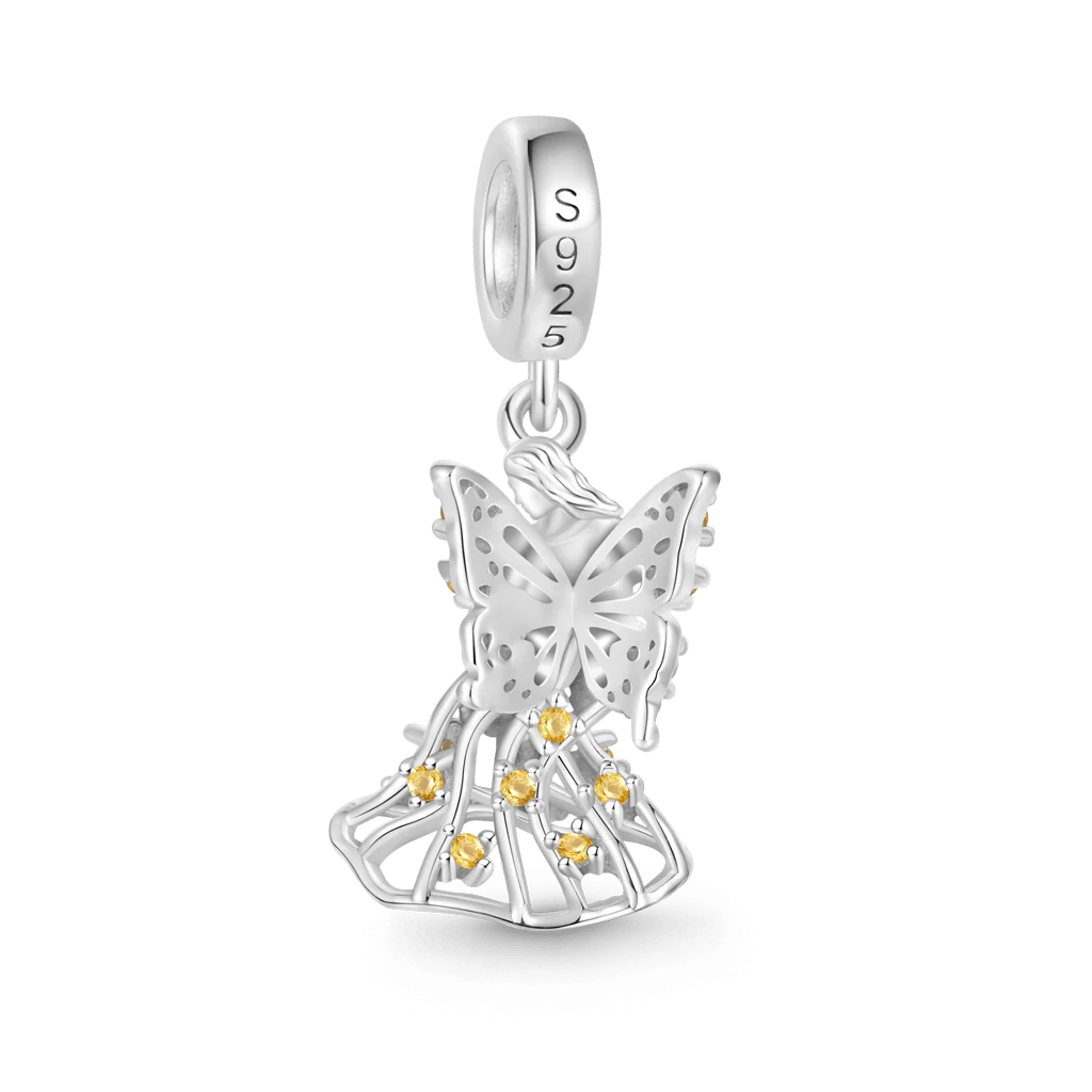 Gnoce Fairy Queen Titania Embraces Heart Birthstone Pendant Dangle Charm - Image 3