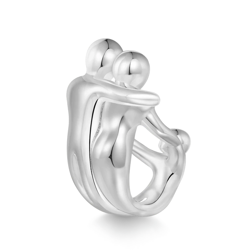 Gnoce Happy Family Embraces Charm Platinum-plated Silver Blend - Image 2