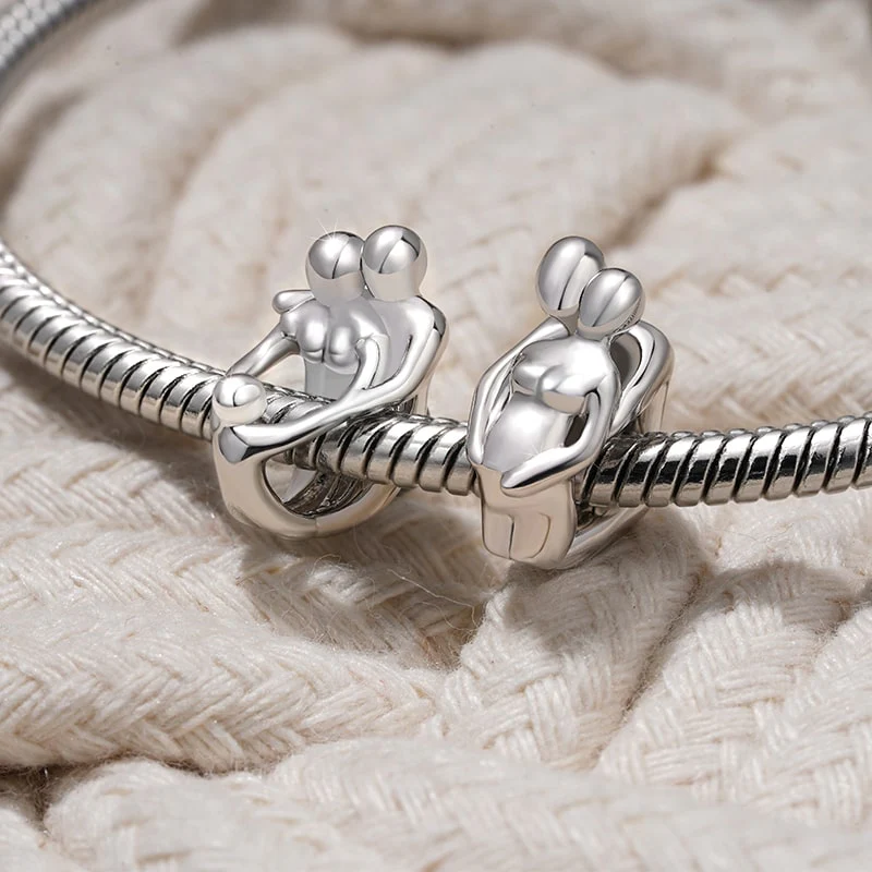 Gnoce Happy Family Embraces Charm Platinum-plated Silver Blend - Image 3