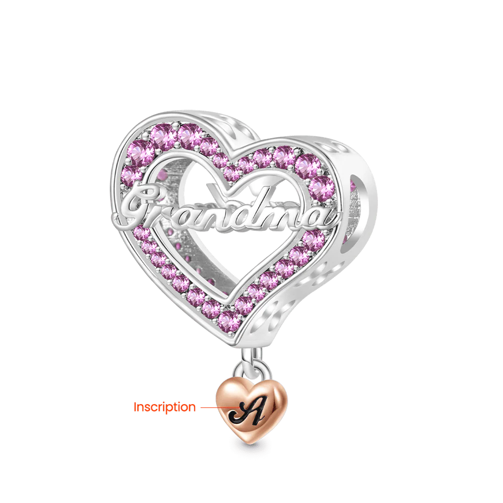 Gnoce Family Members Grandma Charm Platinum-plated Silver Blend - Image 2