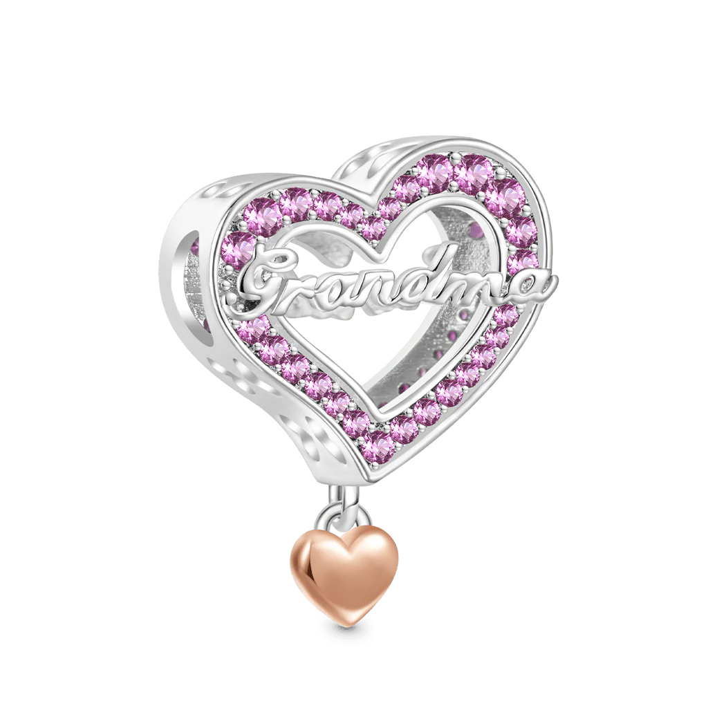 Gnoce Family Members Grandma Charm Platinum-plated Silver Blend - Image 3