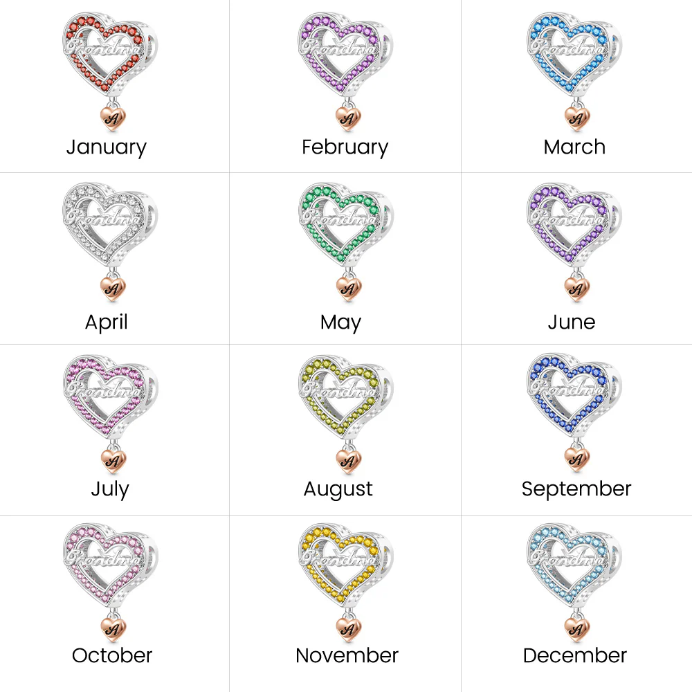 Gnoce Family Members Grandma Charm Platinum-plated Silver Blend - Image 4