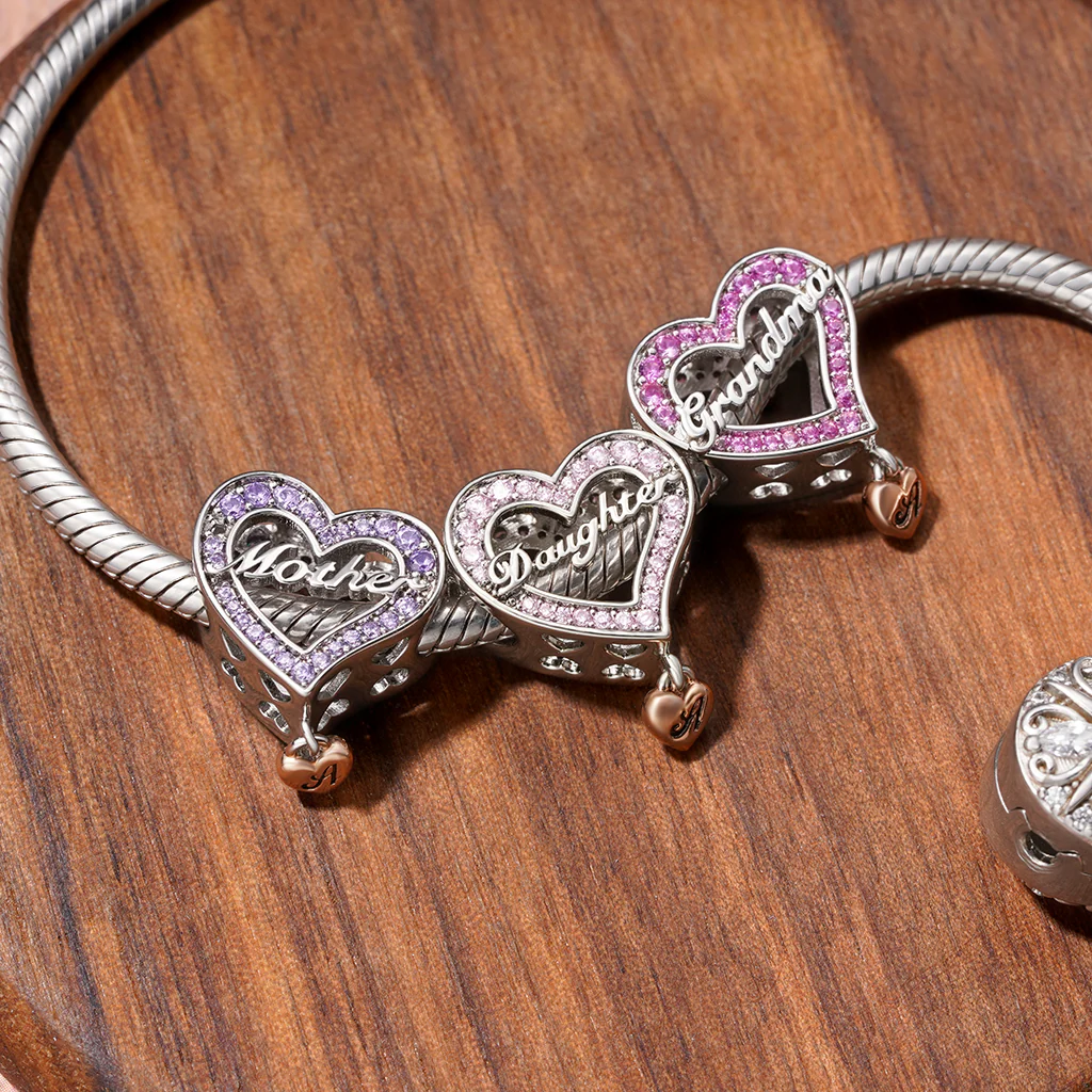 Gnoce Family Members Grandma Charm Platinum-plated Silver Blend - Image 5