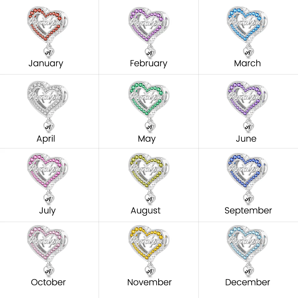 Gnoce Family Members Grandpa Charm Platinum-plated Silver Blend - Image 4