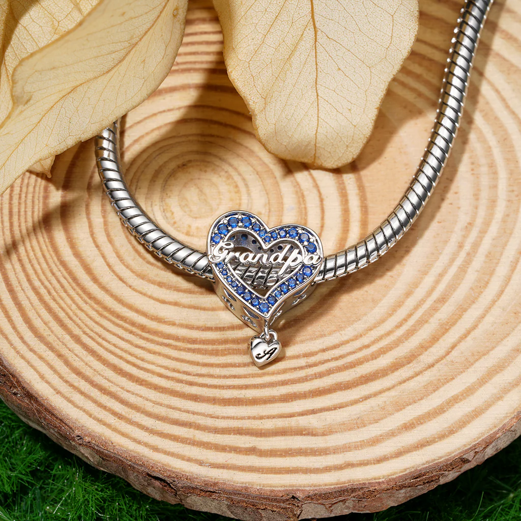 Gnoce Family Members Grandpa Charm Platinum-plated Silver Blend - Image 5