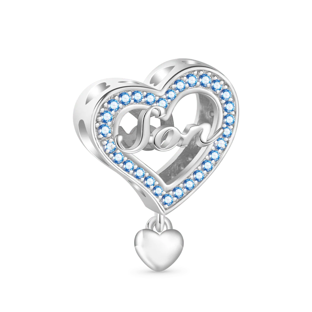 Gnoce Family Members Son Charm Platinum-plated Silver Blend - Image 3