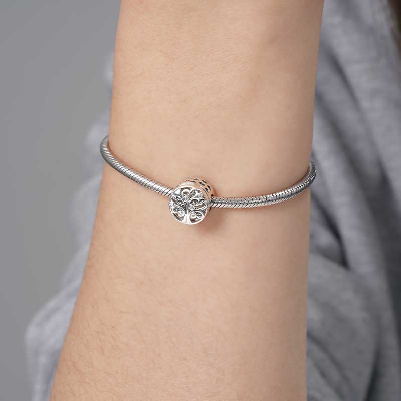 Gnoce Family Tree Charm Bead 925 Sterling Silver - Image 3