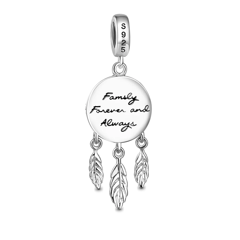Gnoce Family Tree Dream Catcher Charm Platinum-plated Silver Blend - Image 2