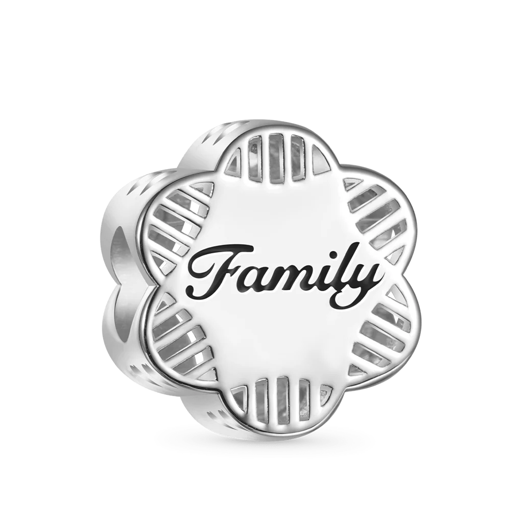 Gnoce Our Family Wreath Marquise Birthstone Charm Platinum-plated Silver Blend - Image 3