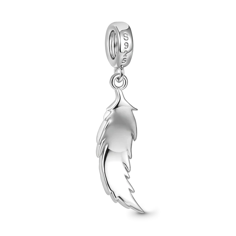 Gnoce Lucky Feather Charm Platinum-plated Silver Blend - Image 2