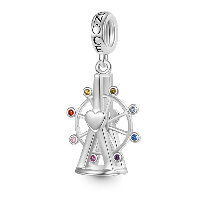 Gnoce Best Moment Ferris Wheel Charm Platinum-plated Silver Blend - Image 2