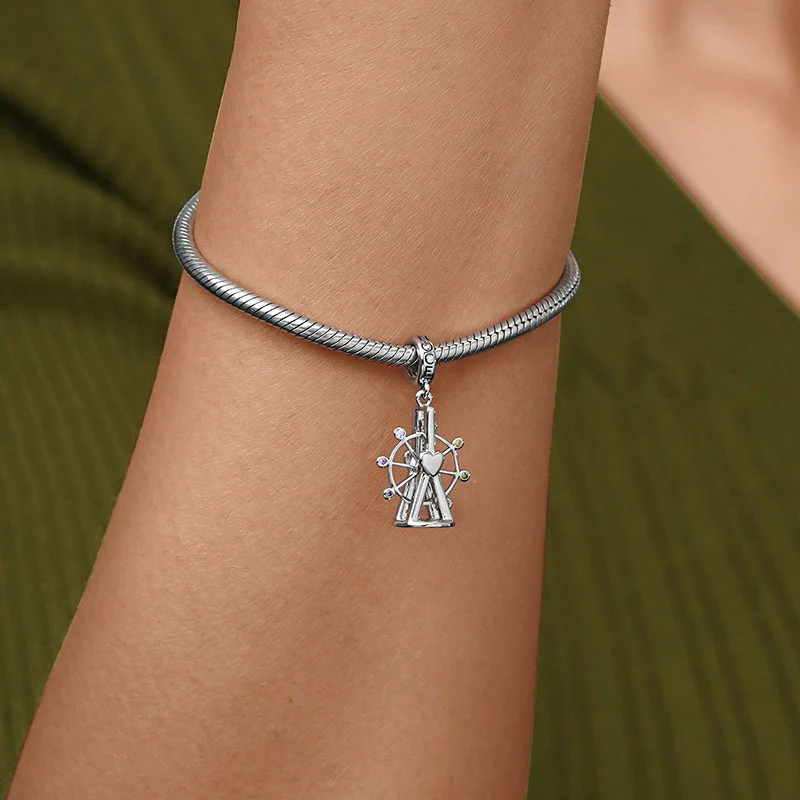 Gnoce Best Moment Ferris Wheel Charm Platinum-plated Silver Blend - Image 5