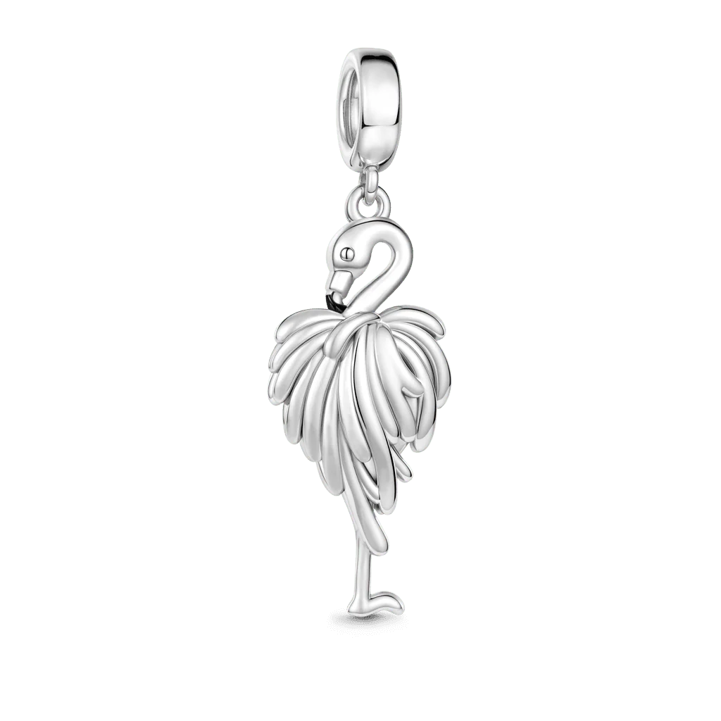 Gnoce Flamingo Charm Platinum-plated Silver Blend - Image 5