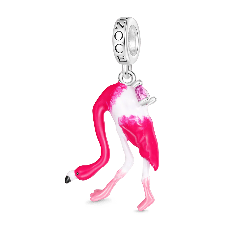 Gnoce American Flamingo Pendant Dangle Charm