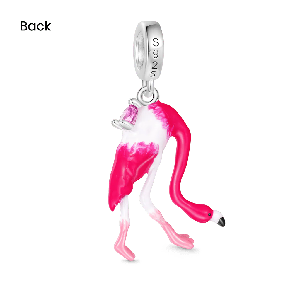 Gnoce American Flamingo Pendant Dangle Charm - Image 2