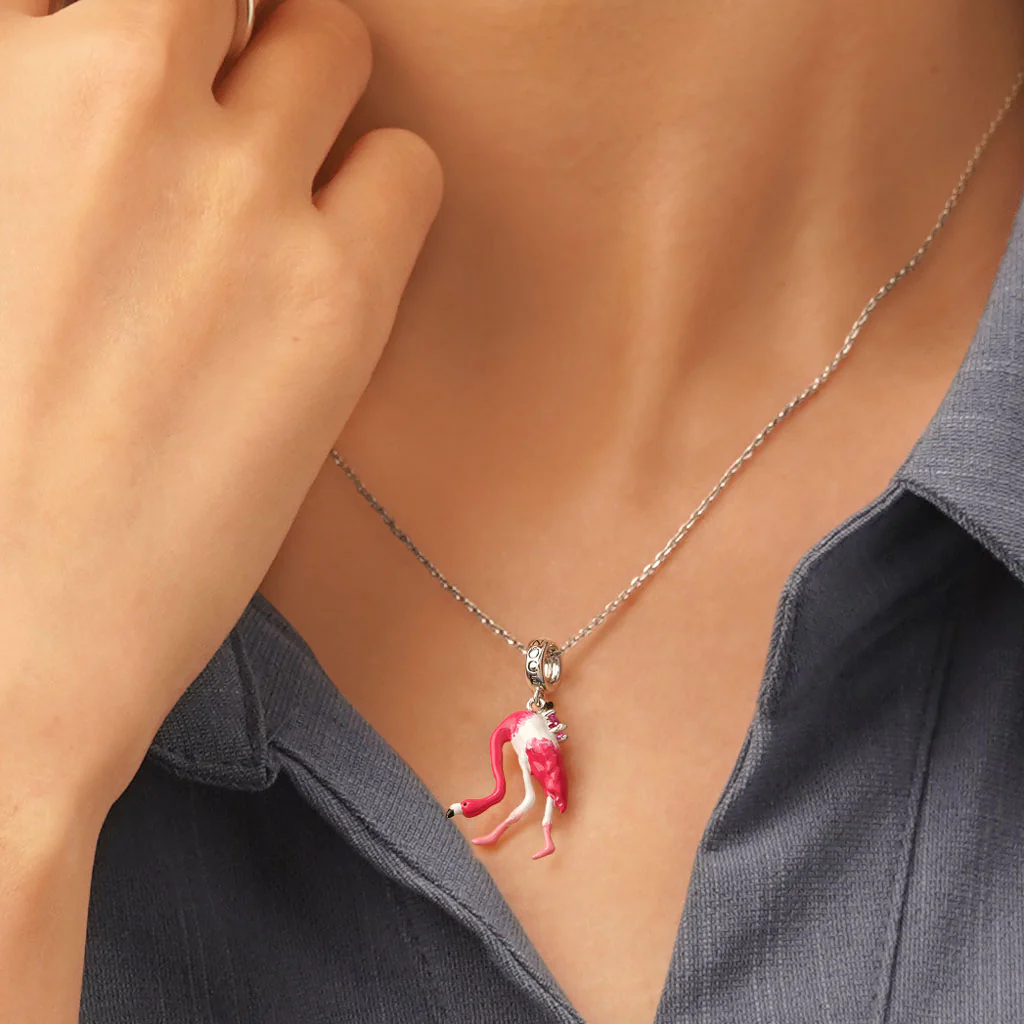 Gnoce American Flamingo Pendant Dangle Charm - Image 5