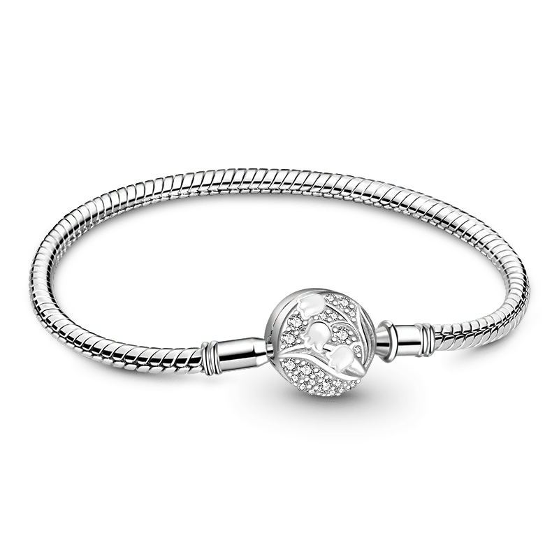 Gnoce Lily of the Valley Flower Bracelet Platinum-plated Silver Blend